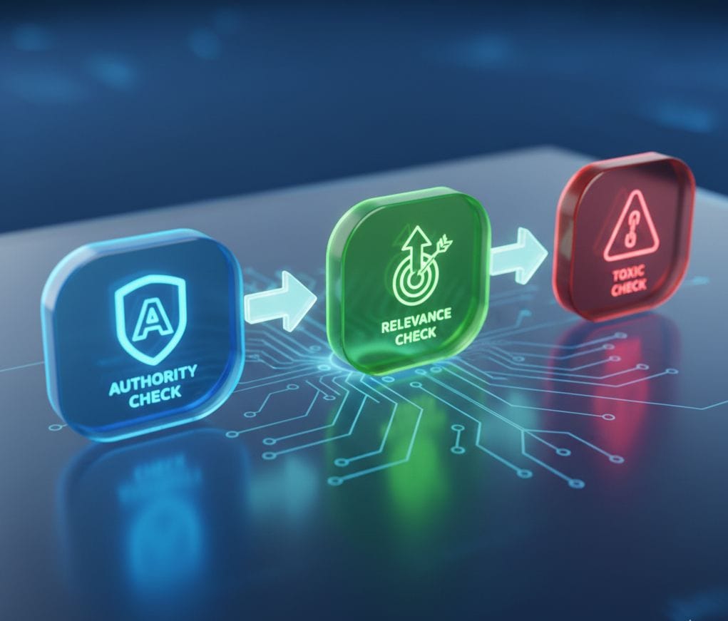 White-Hat Outreach Blueprint Link Vetting Flowchart: DR, Traffic, and Relevance Check