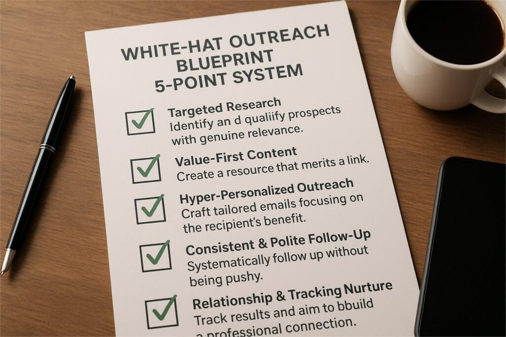 The Final White-Hat Outreach Blueprint Checklist: 5-Point System Summary
